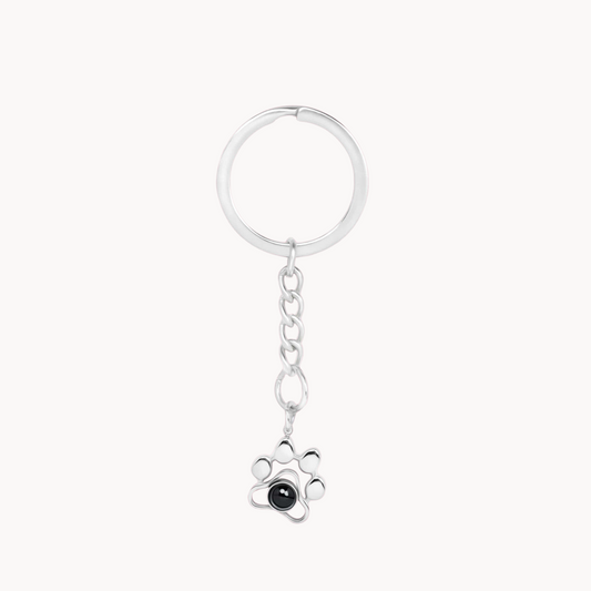 Personalised Photo Paw Keyring