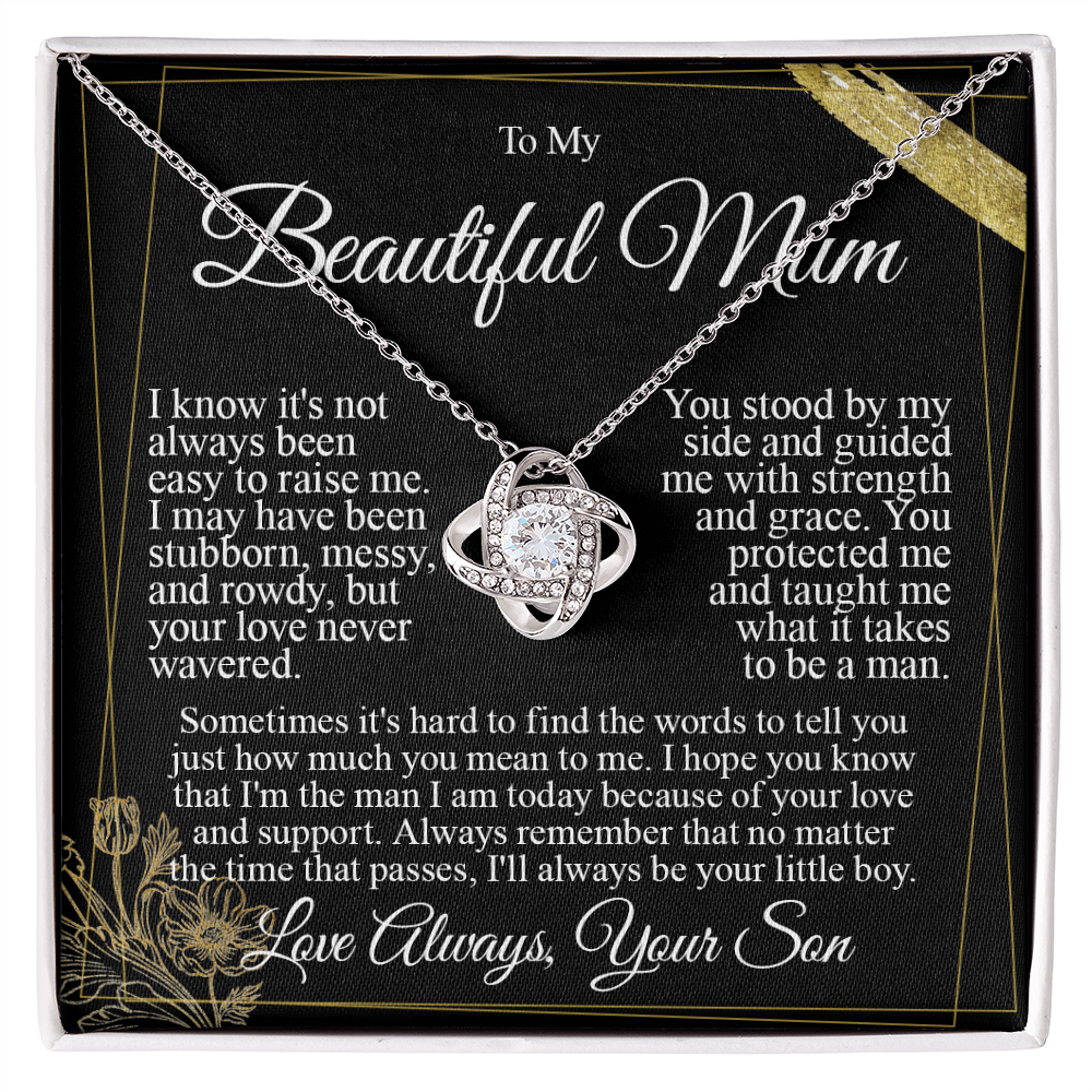 To My Mum - I Love You from Son - Knot Necklace