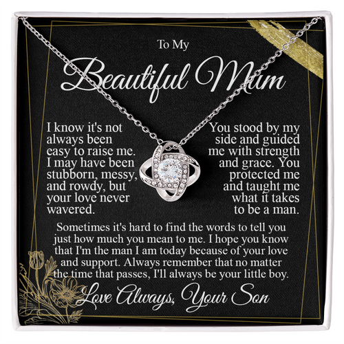 To My Mum - I Love You from Son - Knot Necklace