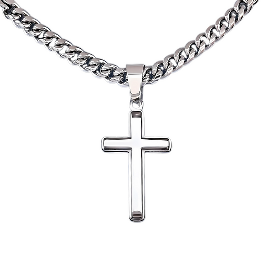 Stainless Steel Curb Chain Pendant