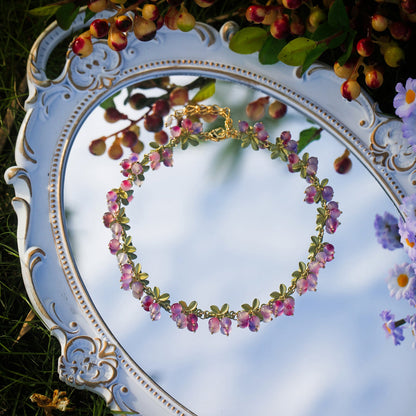 Olive - Purple Berry Chain Necklace