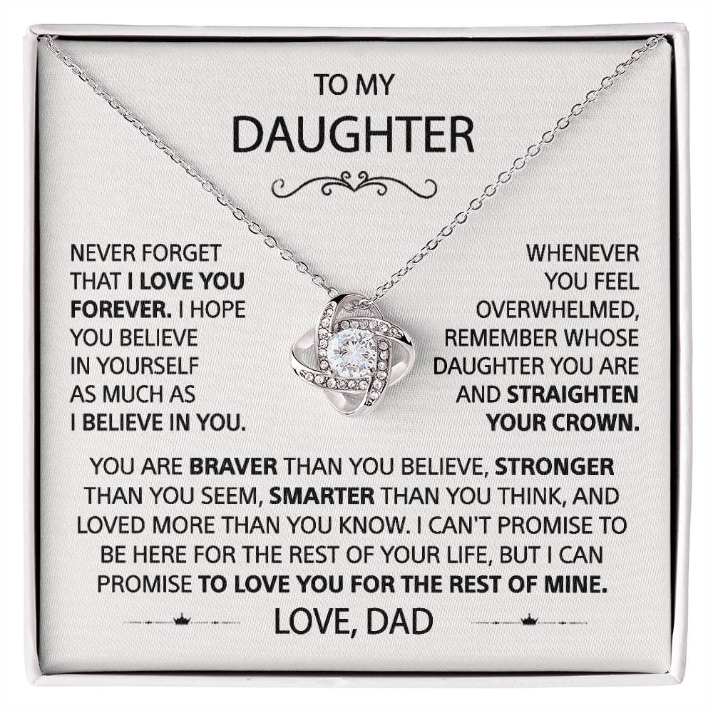 To my Daughter - Knot Love necklace, from Dad