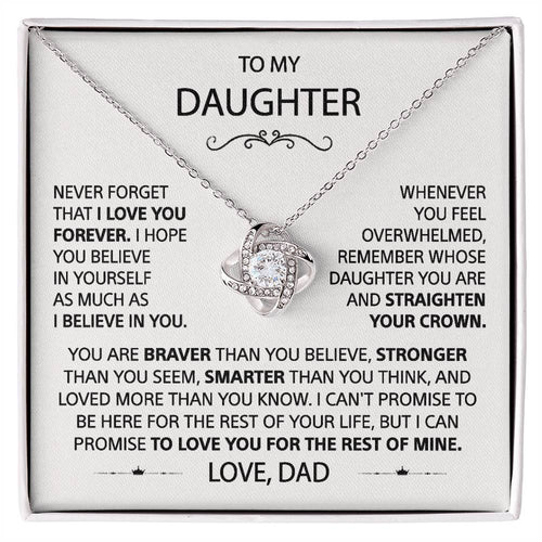 To my Daughter - Knot Love necklace, from Dad