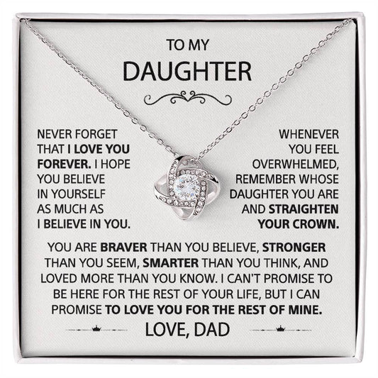 To my Daughter - Knot Love necklace, from Dad