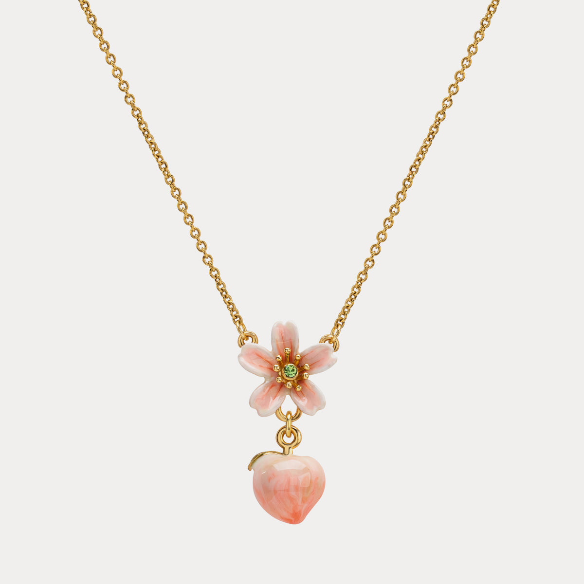 Reese - Peach Flower Necklace