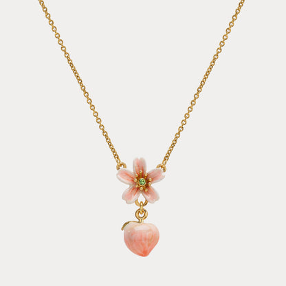 Reese - Peach Flower Necklace