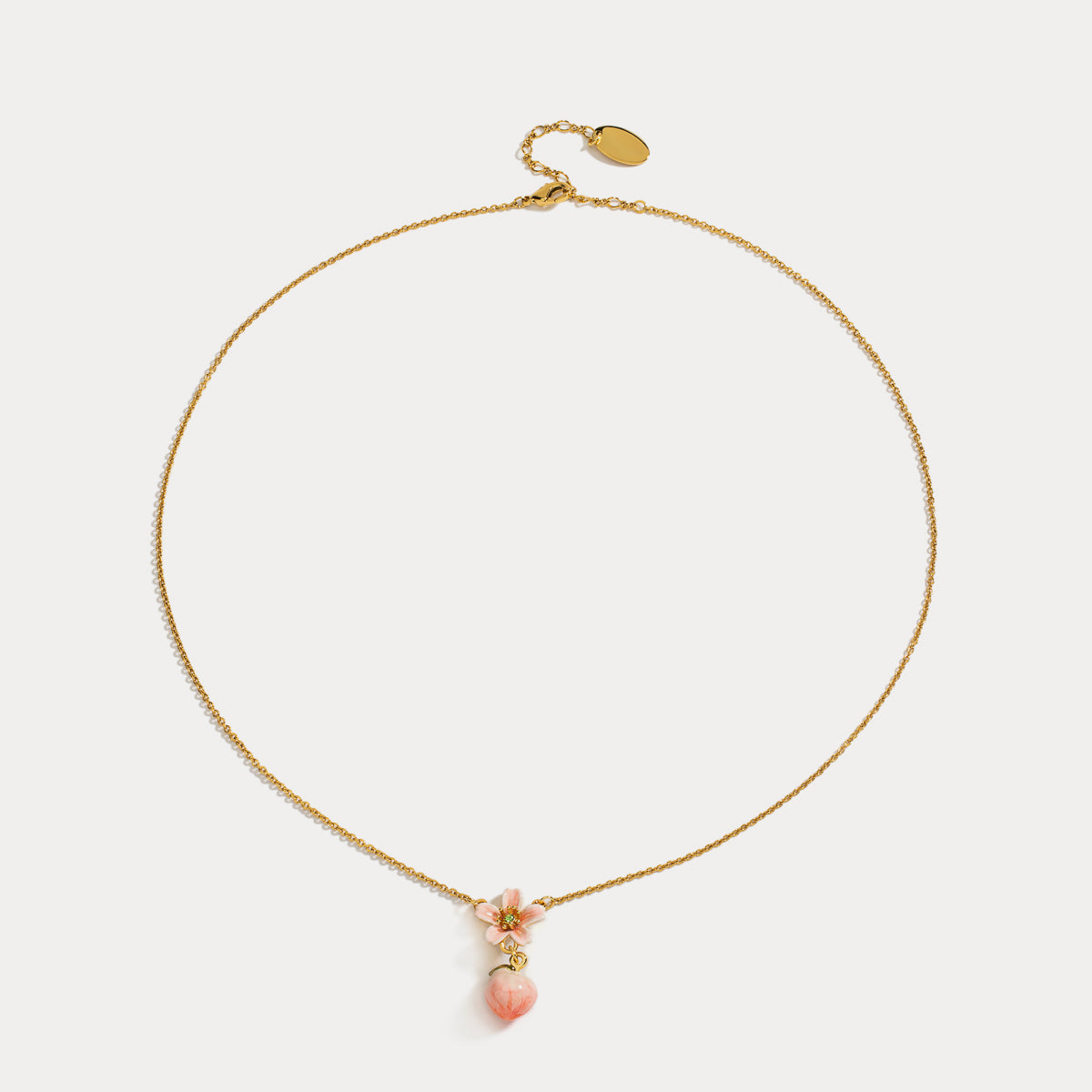Reese - Peach Flower Necklace