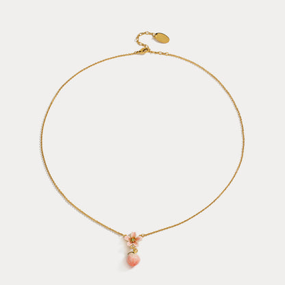 Reese - Peach Flower Necklace