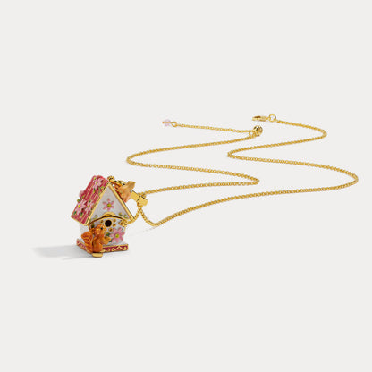 Thalia - Squirrel Hut Locket Necklace