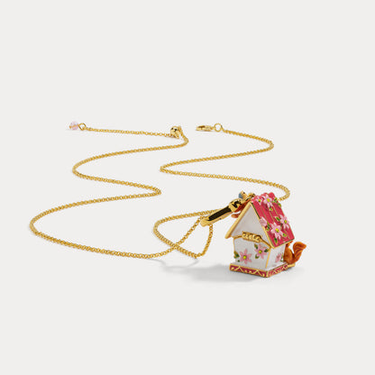 Thalia - Squirrel Hut Locket Necklace