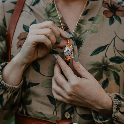 Thalia - Squirrel Hut Locket Necklace