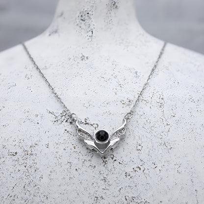 Crystal Angel Wings Projection Necklace