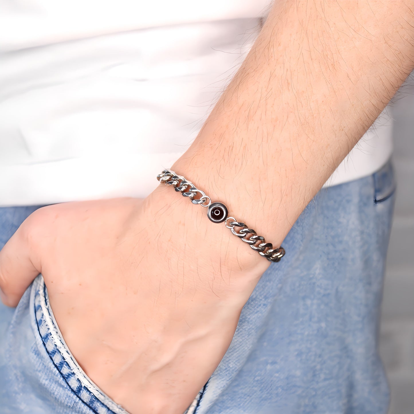 Men's Bold Cuban Projection Bracelet