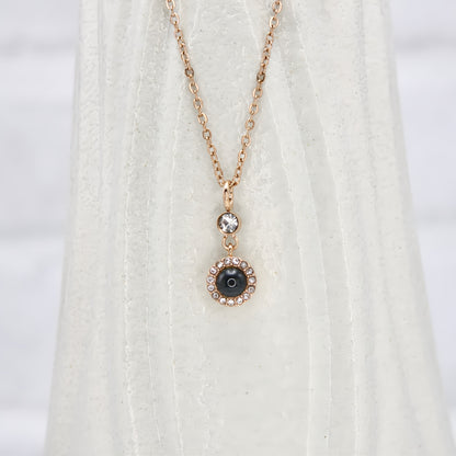 Globe Projection Charm Necklace