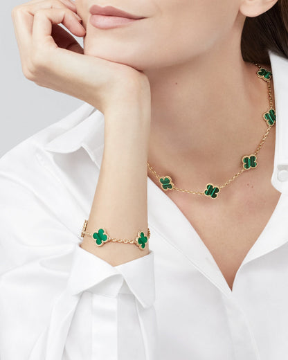 Cathy - Clover Necklace Green