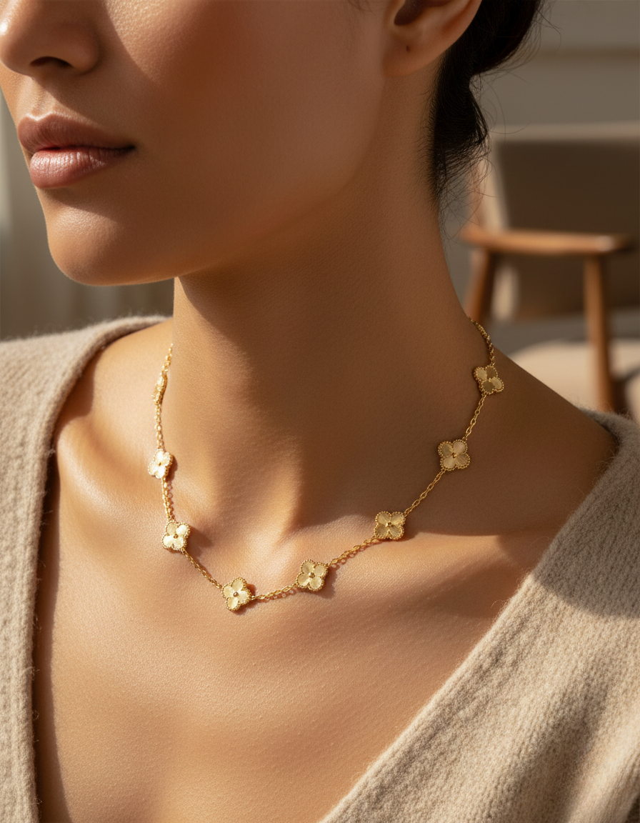 Cathy - Clover Necklace Gold