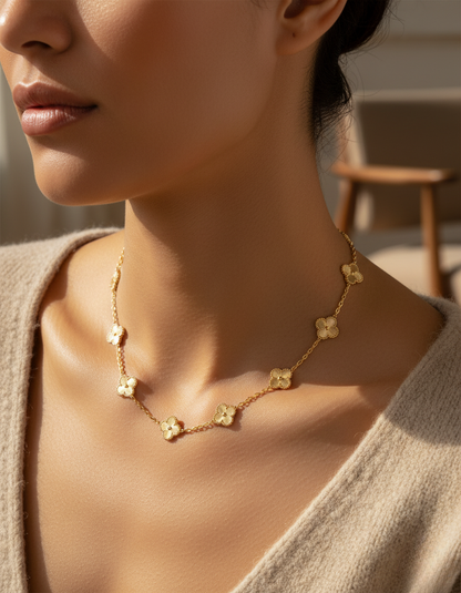 Cathy - Clover Necklace Gold