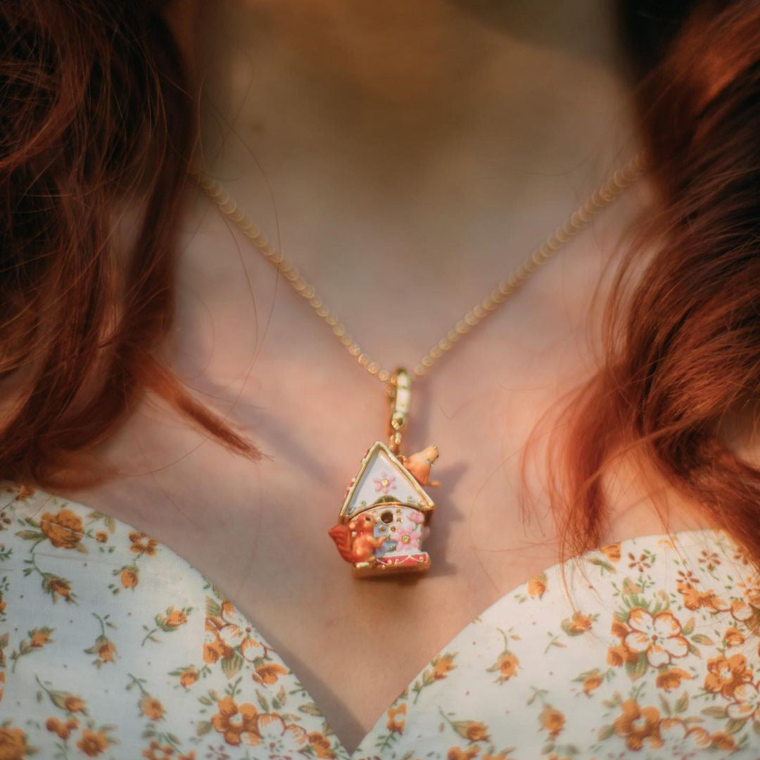 Thalia - Squirrel Hut Locket Necklace