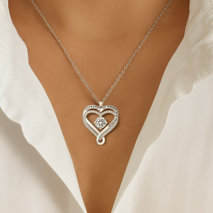 "To My Wife" - Forever & Always Eternal Heart Necklace