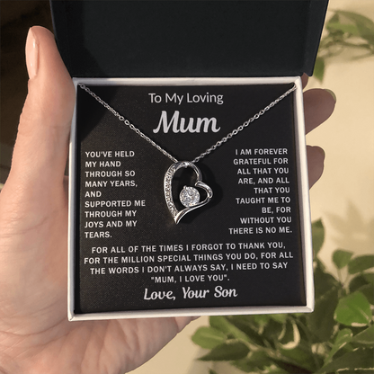 To My Loving Mum - Heart Necklace