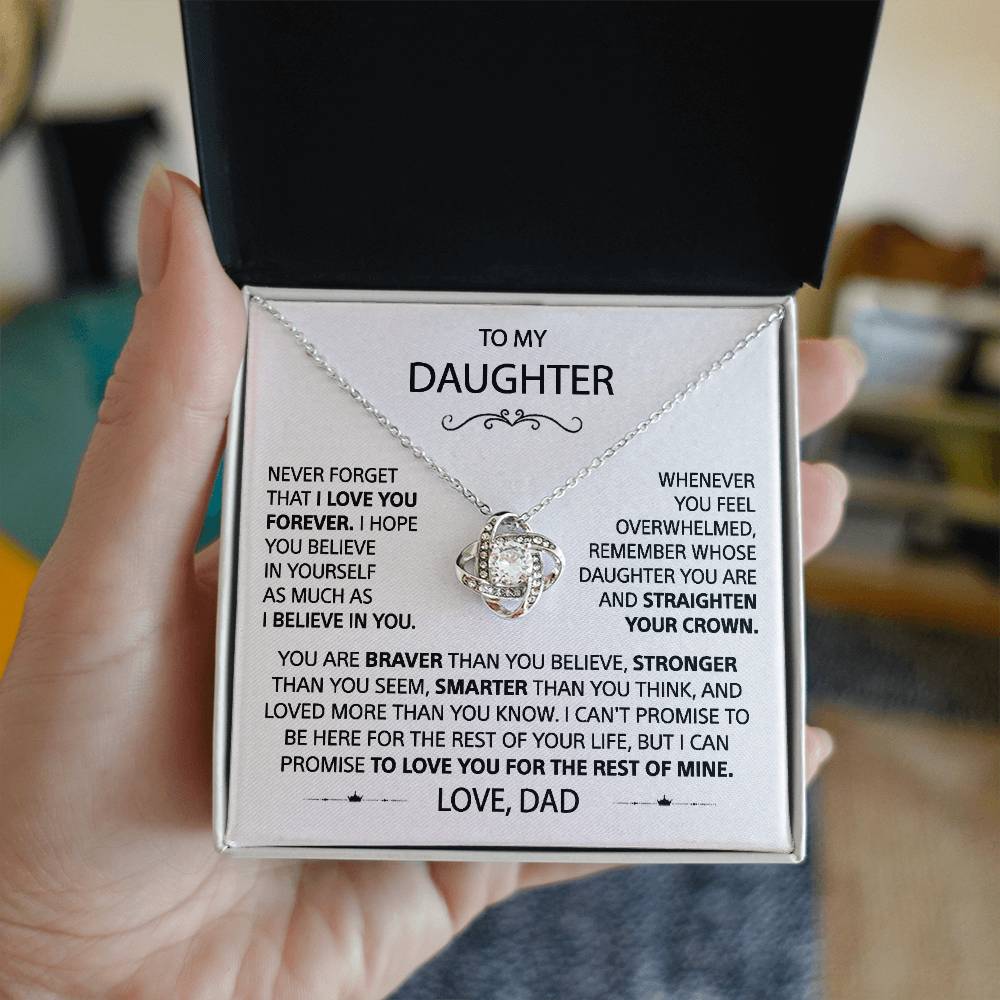 To my Daughter - Knot Love necklace, from Dad