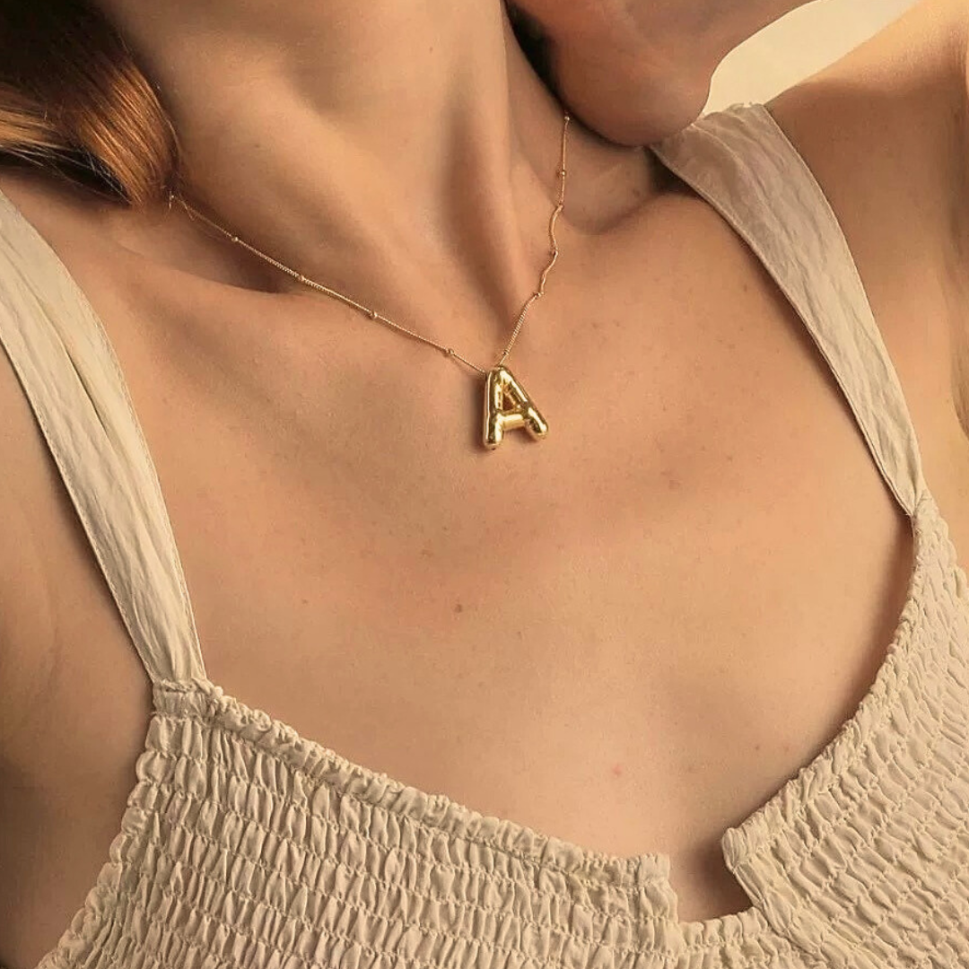 Arabella - Balloon Letter Initial Necklace