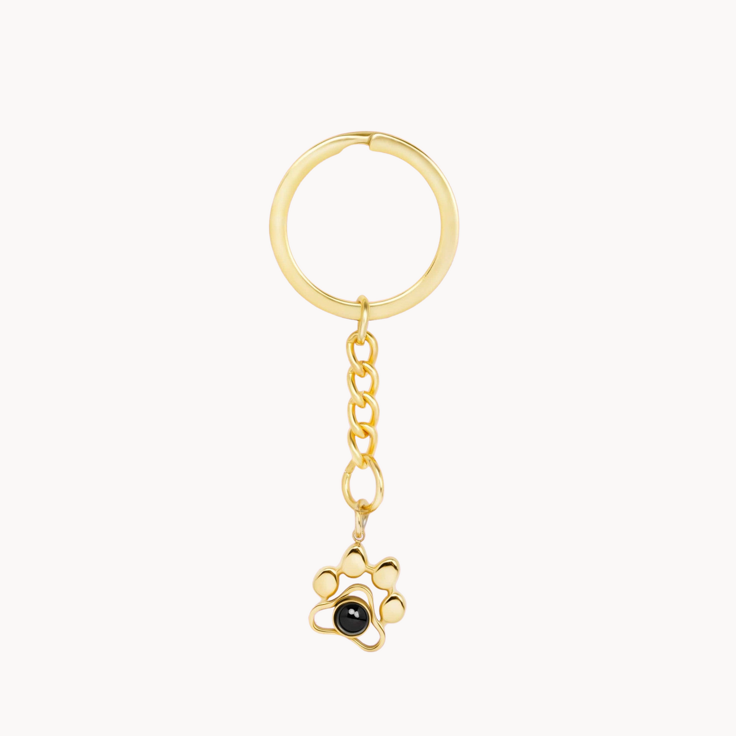 Personalised Photo Paw Keyring