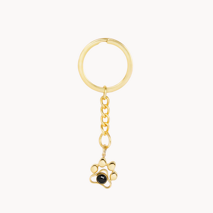 Personalised Photo Paw Keyring