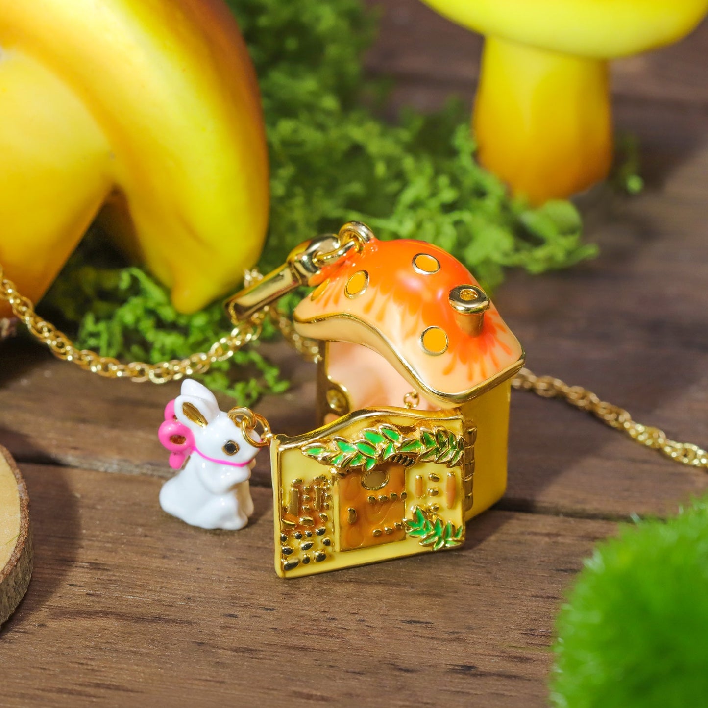 Odessa - Mushroom House Locket Necklace