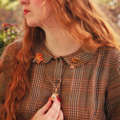 Thalia - Squirrel Hut Locket Necklace