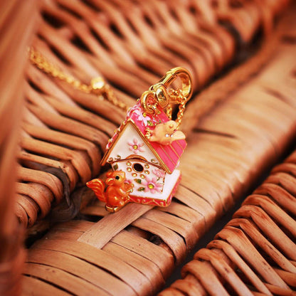 Thalia - Squirrel Hut Locket Necklace