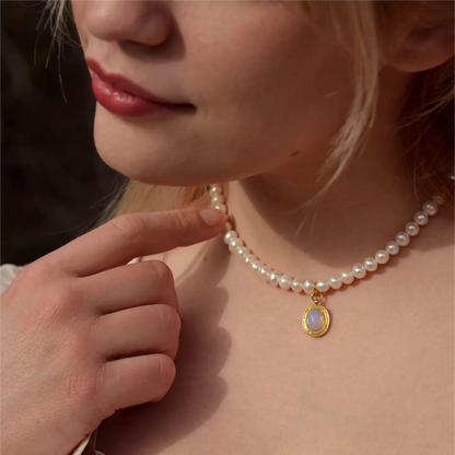Colette - Moonstone Pearl Necklace