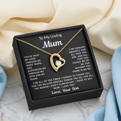 To My Loving Mum - Heart Necklace