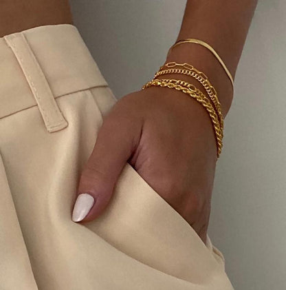 Liora - 5pc Classic Bracelet Set Gold