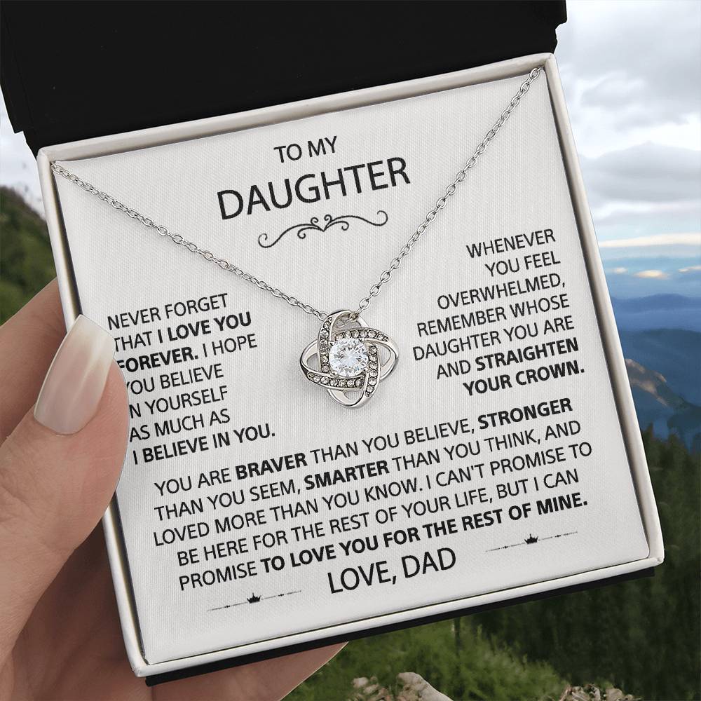 To my Daughter - Knot Love necklace, from Dad