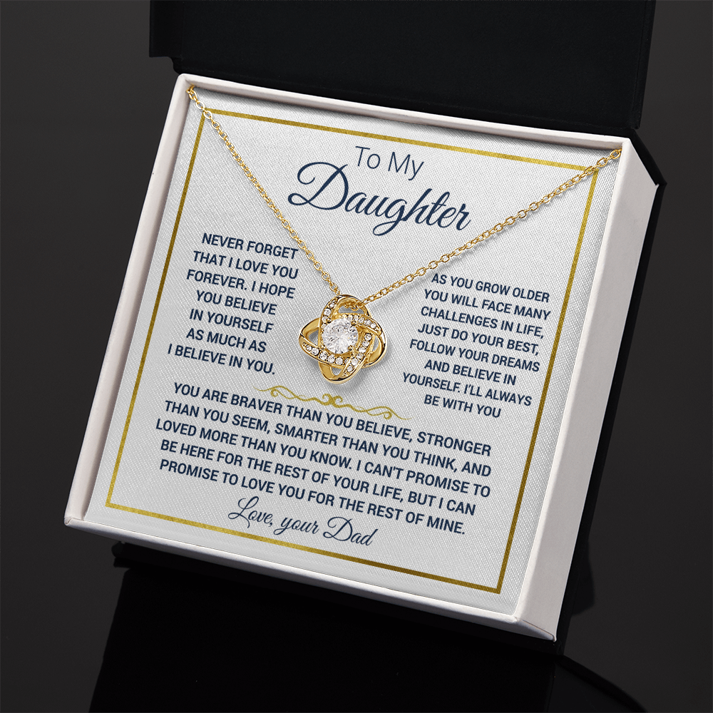 To my Daughter - Love Knot Necklace, from Dad