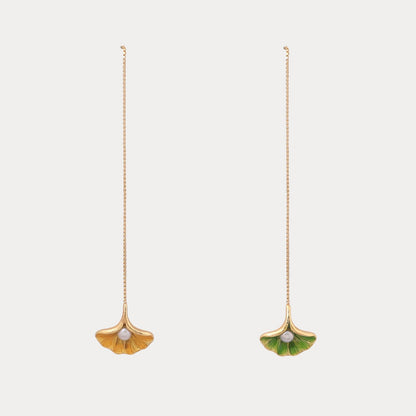 Ramona - Ginkgo Leaf Earrings