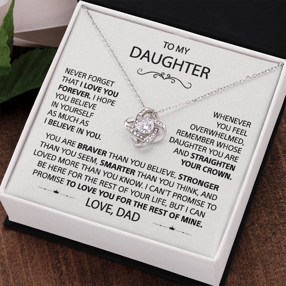 To my Daughter - Knot Love necklace, from Dad