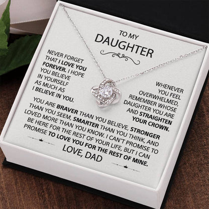 To my Daughter - Knot Love necklace, from Dad