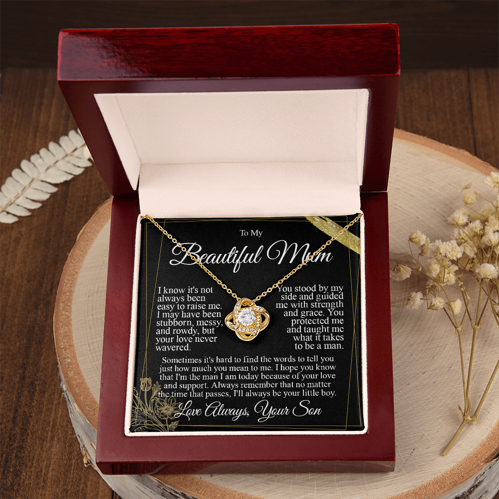 To My Mum - I Love You from Son - Knot Necklace