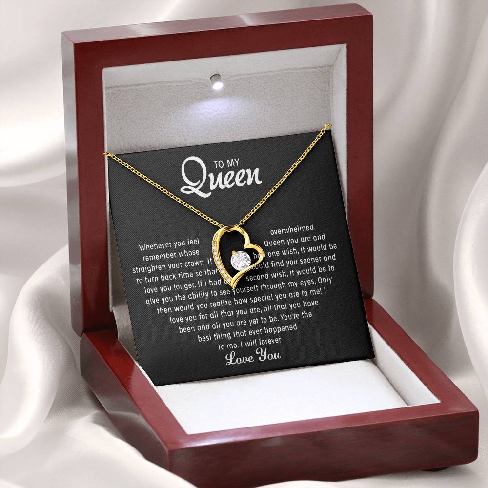 To my Queen – Heart Love Necklace