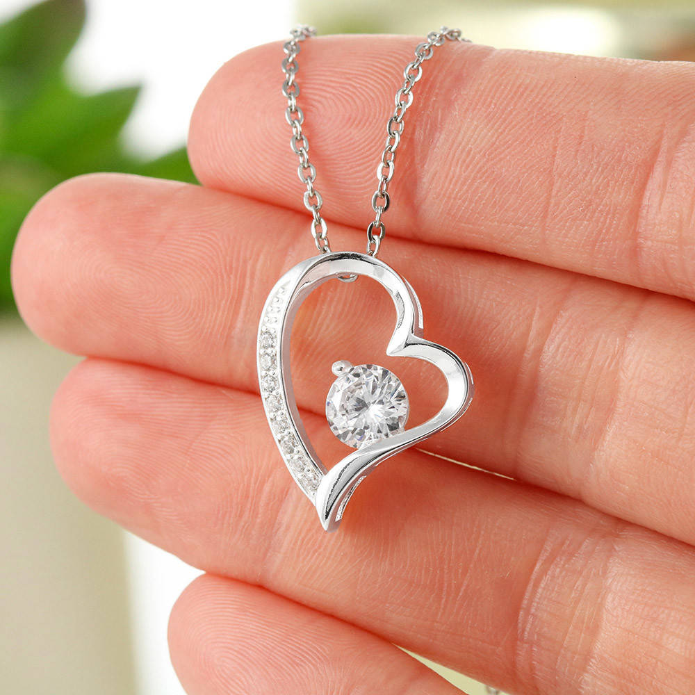 To My Mom - Love You Heart Necklace