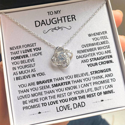 To my Daughter - Knot Love necklace, from Dad