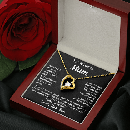 To My Loving Mum - Heart Necklace