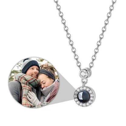 Globe Projection Charm Necklace