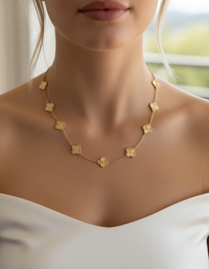 Cathy - Clover Necklace Gold