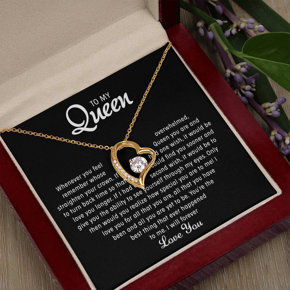 To my Queen – Heart Love Necklace