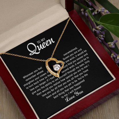 To my Queen – Heart Love Necklace