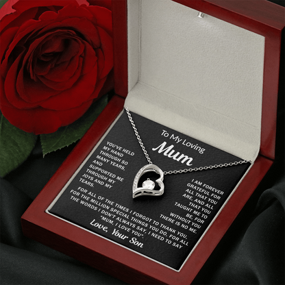 To My Loving Mum - Heart Necklace