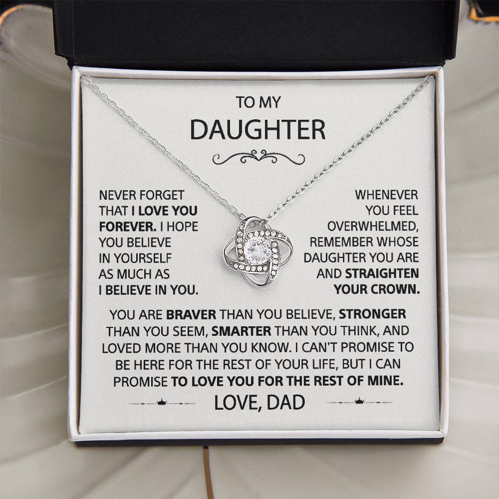To my Daughter - Knot Love necklace, from Dad